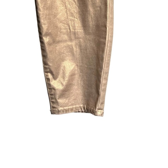 LANE BRYANT ROSE GOLD PINK HIGH RISE SKINNY PLUS SIZE CAPRIS PANTS WOMENS SZ 20 - Picture 3 of 12
